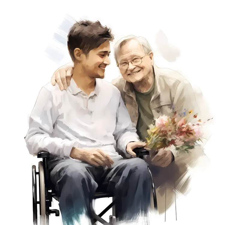 Elderly Man and Young Man