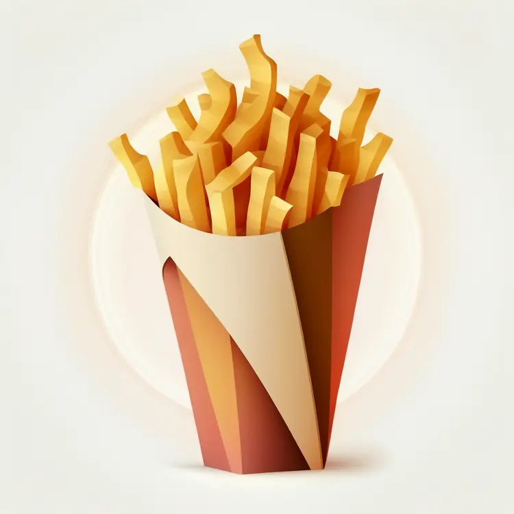 Crispy French Fries in a Colorful Box