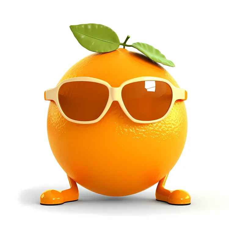 Stylish Orange with Sunglasses