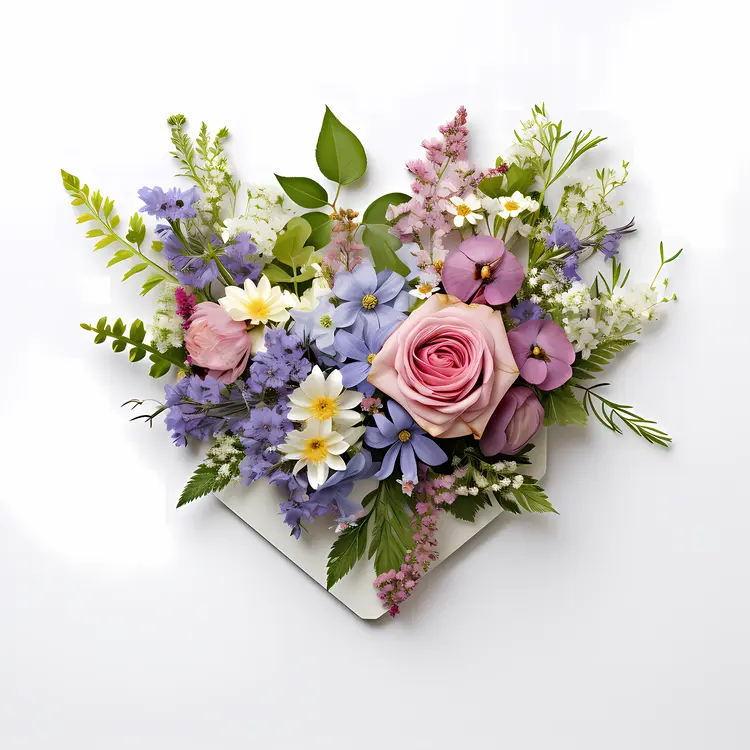 Floral Envelope with Spring Flowers