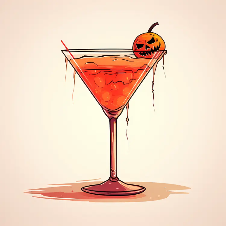 Spooky Halloween Pumpkin Cocktail