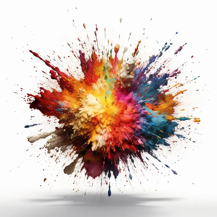 Vibrant Colorful Paint Splash Explosion