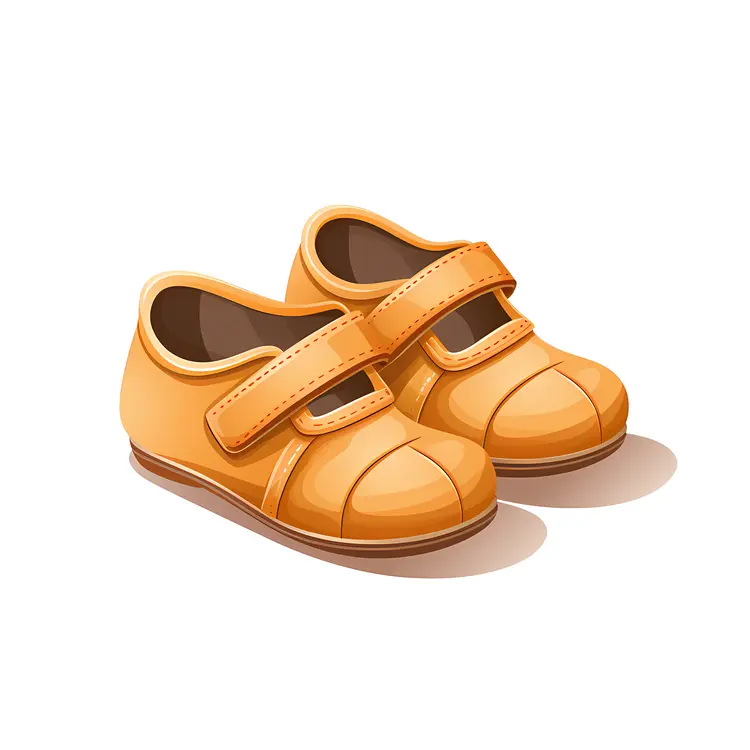 Yellow Baby Shoes with Velcro Straps