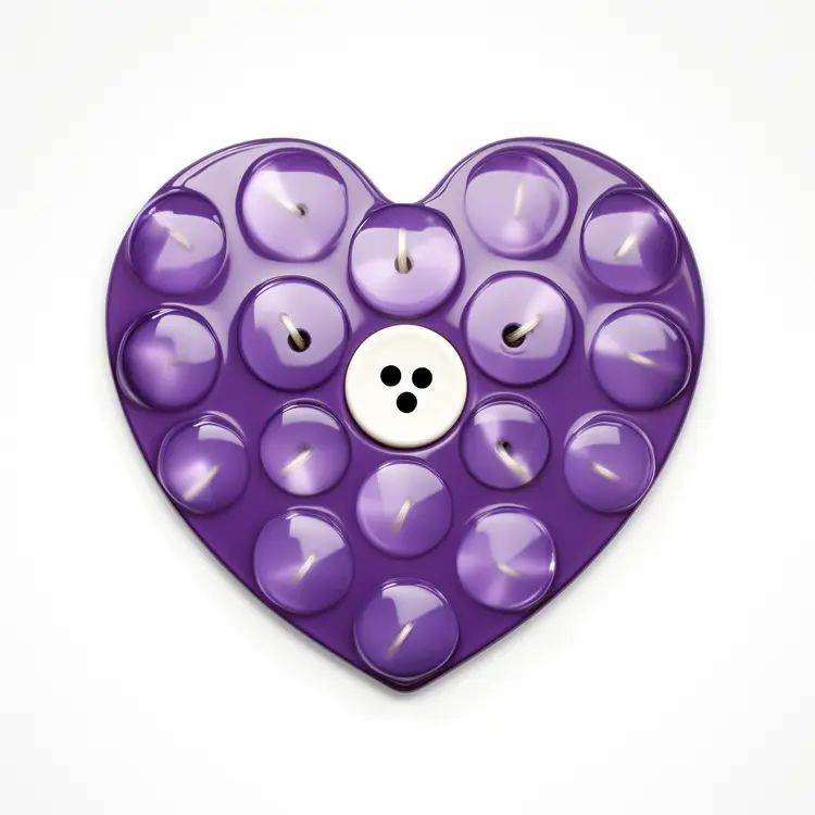 Purple Heart-shaped Candle Holder for Romantic Settings