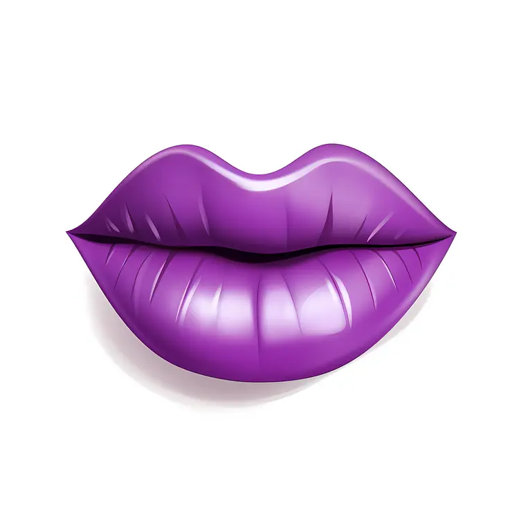 Glossy purple lips illustration