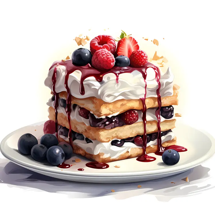 Layered Berry Cake
