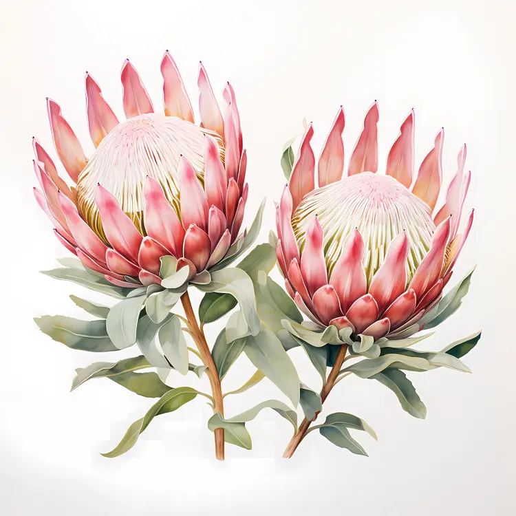 Beautiful Pink Protea Flowers