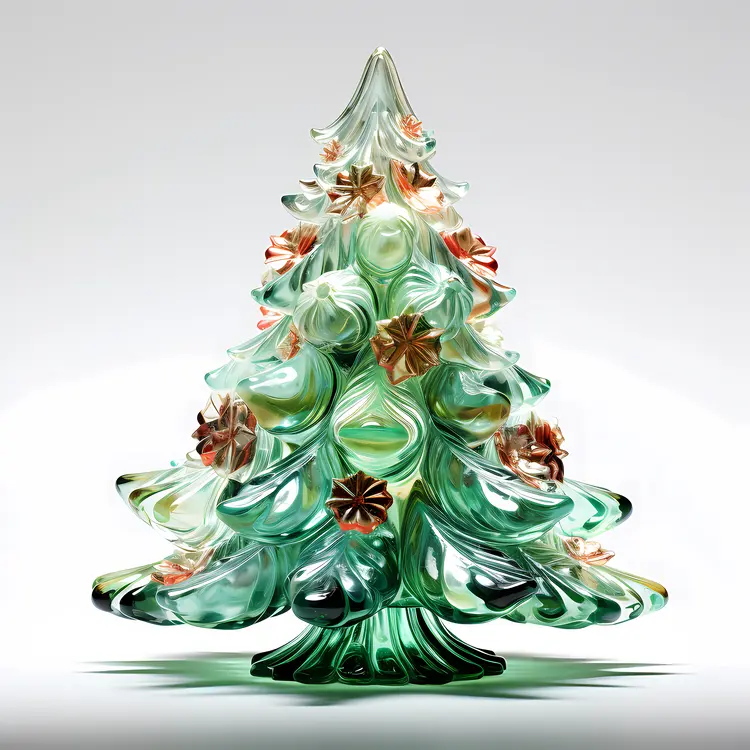 Green Glass Christmas Tree