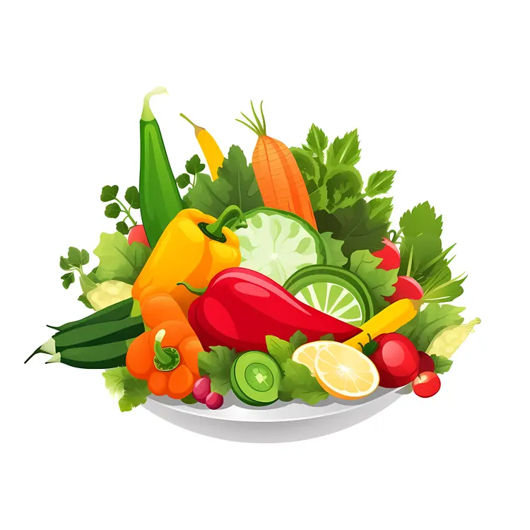 Fresh Colorful Vegetables in a Bowl