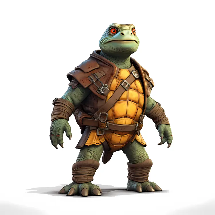 Armored Turtle Warrior Character