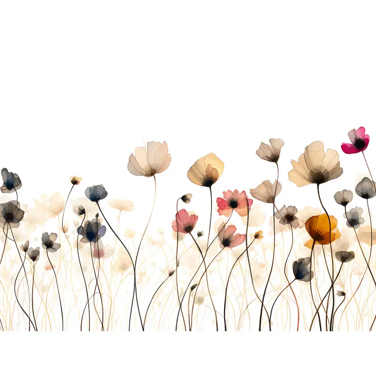 Delicate Flowers in Pastel Colors