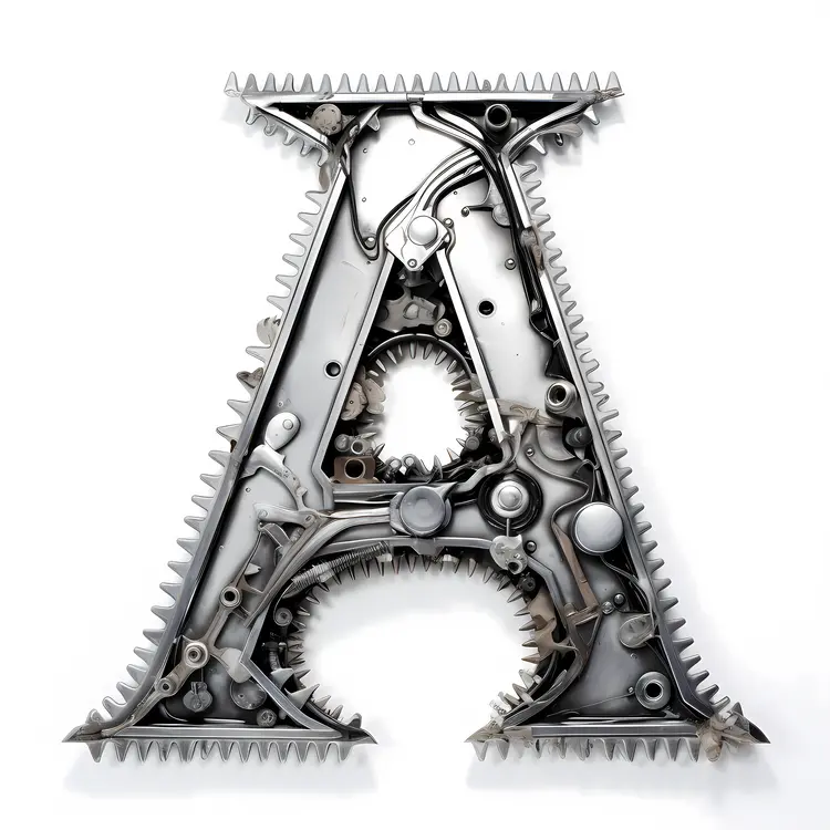 Mechanical Letter A Design