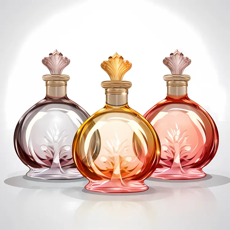 Colorful Perfume Bottles Collection