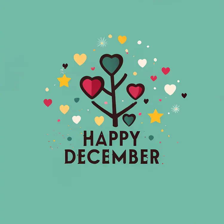 Hearts and Stars with Happy December