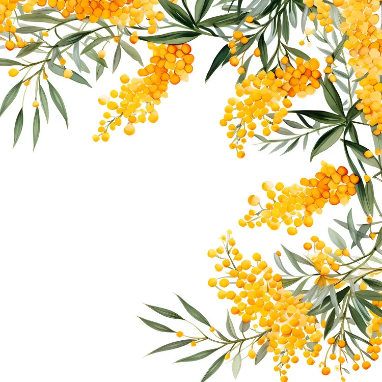 Yellow Flower Border Decoration