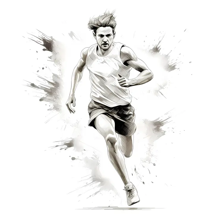Athletic Man Running