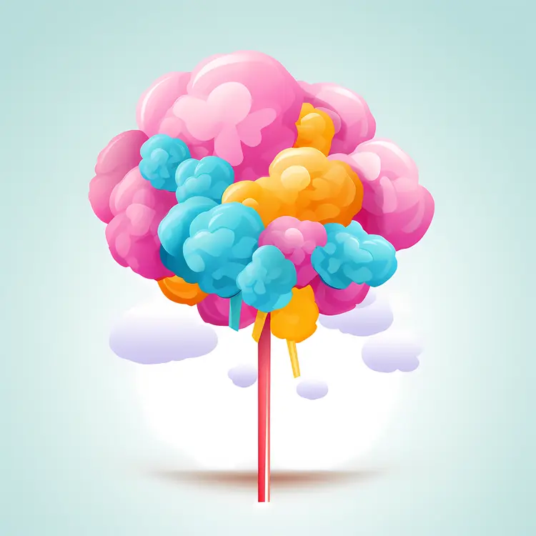 Colorful Cotton Candy Tree