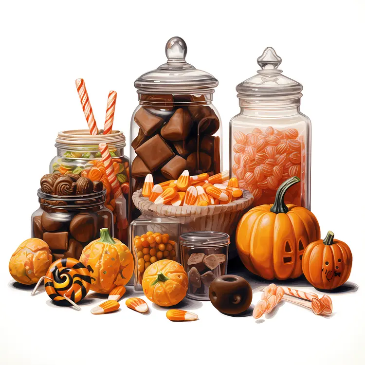 Jars of Halloween Candy