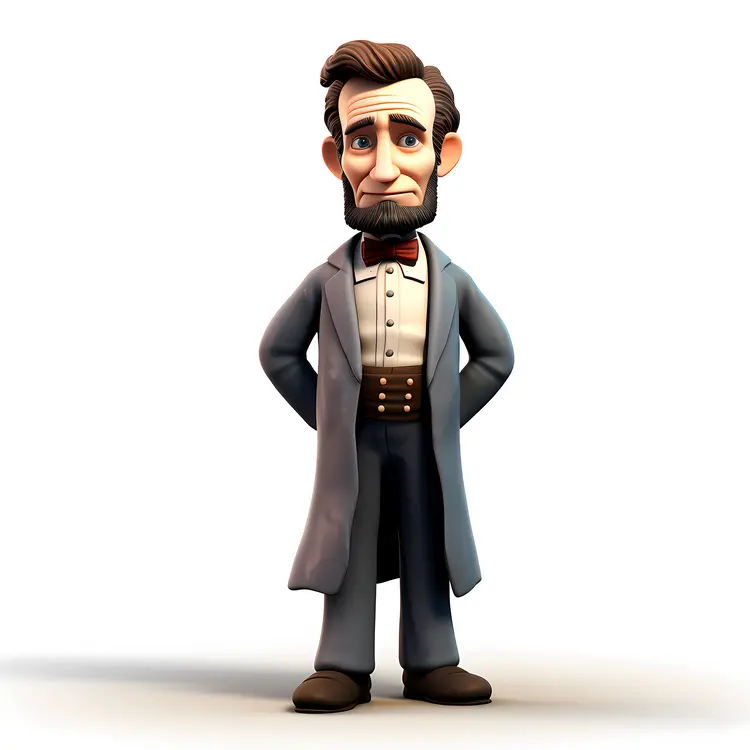 3D Cartoon Character of Historical Figure