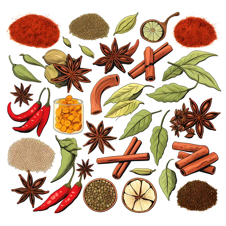 Illustrated Spices and Herbs