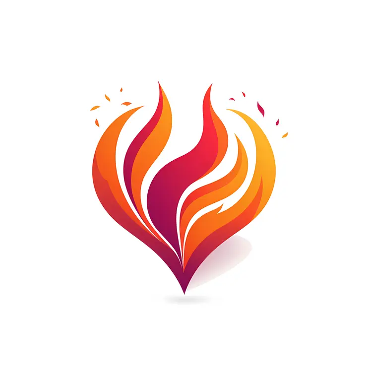Stylized Fiery Heart
