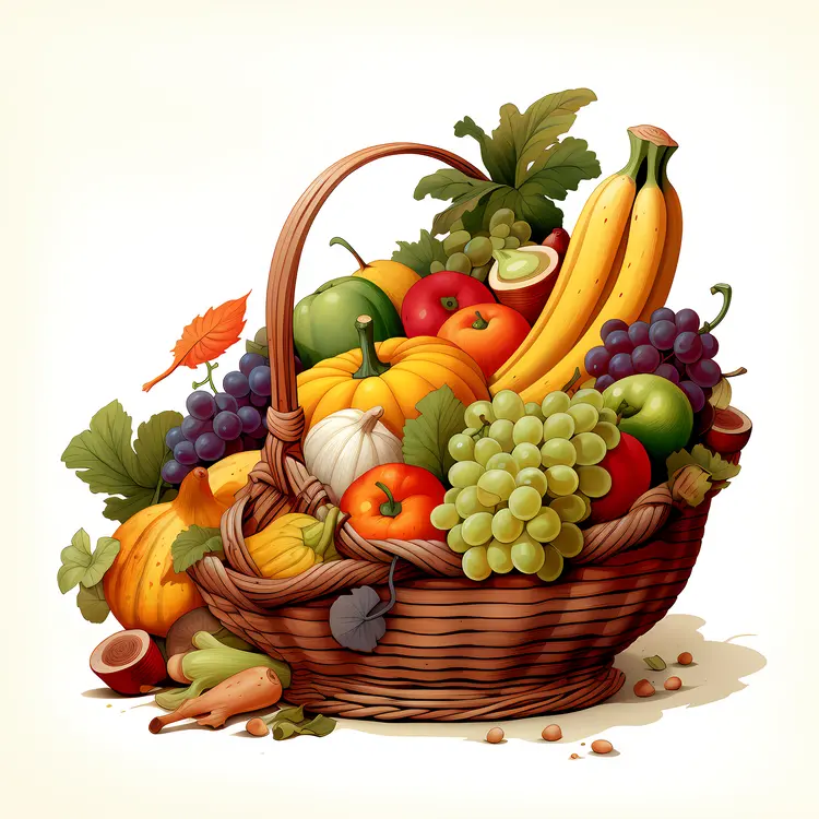 Rich Autumn Fruit Basket
