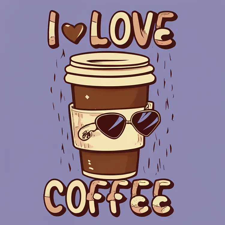 Cool Coffee Cup with Sunglasses