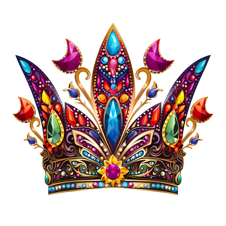 Intricate Colorful Crown