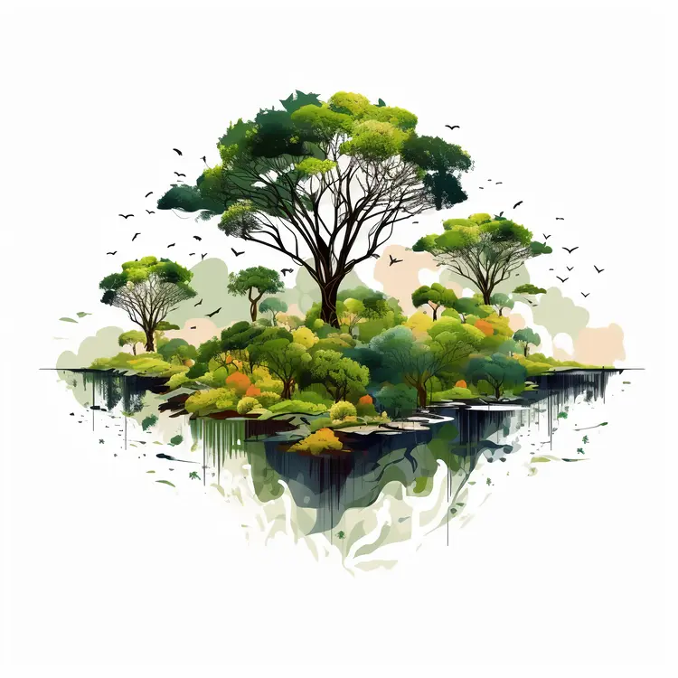 Beautiful Tree in a Lush Forest