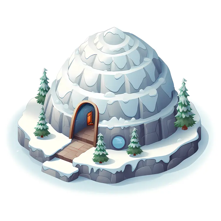 Cozy Igloo with Trees