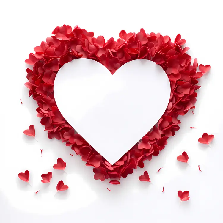 Red Petals Heart Decoration