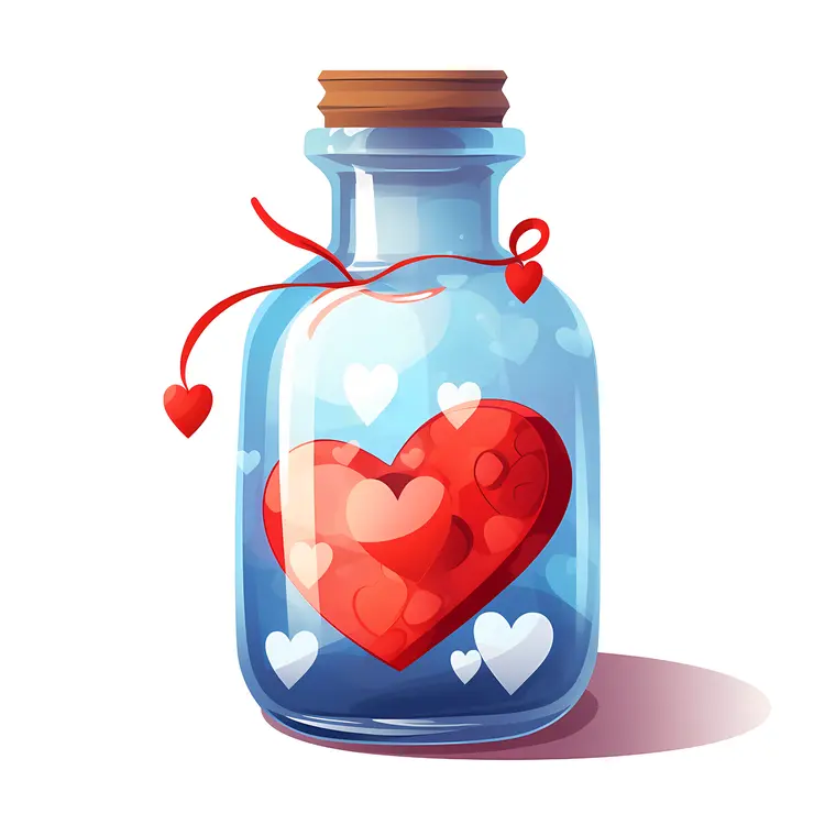 Heart in a Bottle for Valentine's Day