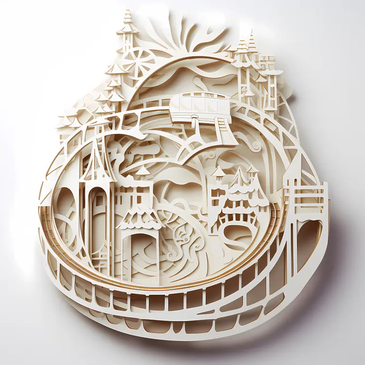 White Roller Coaster Design