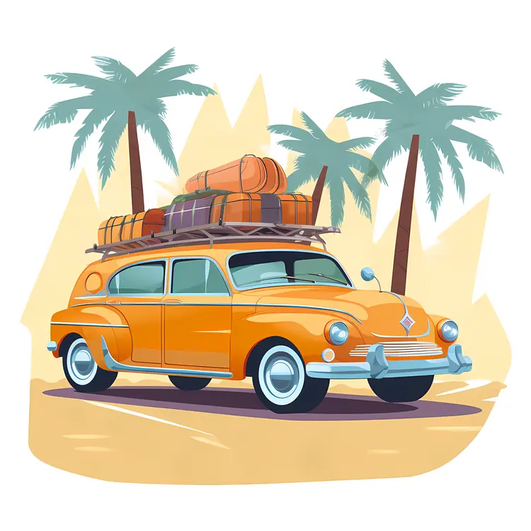 Vintage Car on a Summer Vacation