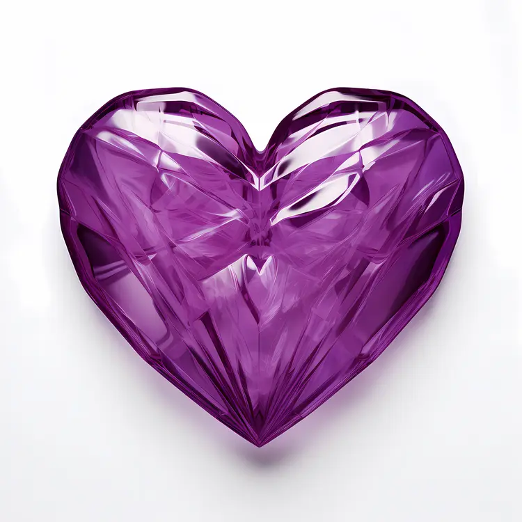 Beautiful Purple Heart Gem for Valentine's Day