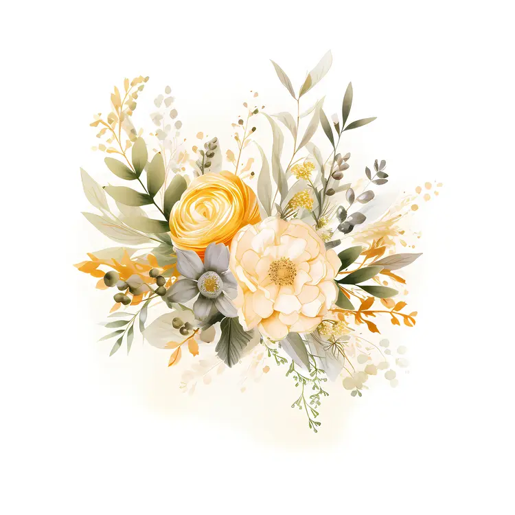 Charming Floral Arrangement with Yellow and White Flowers