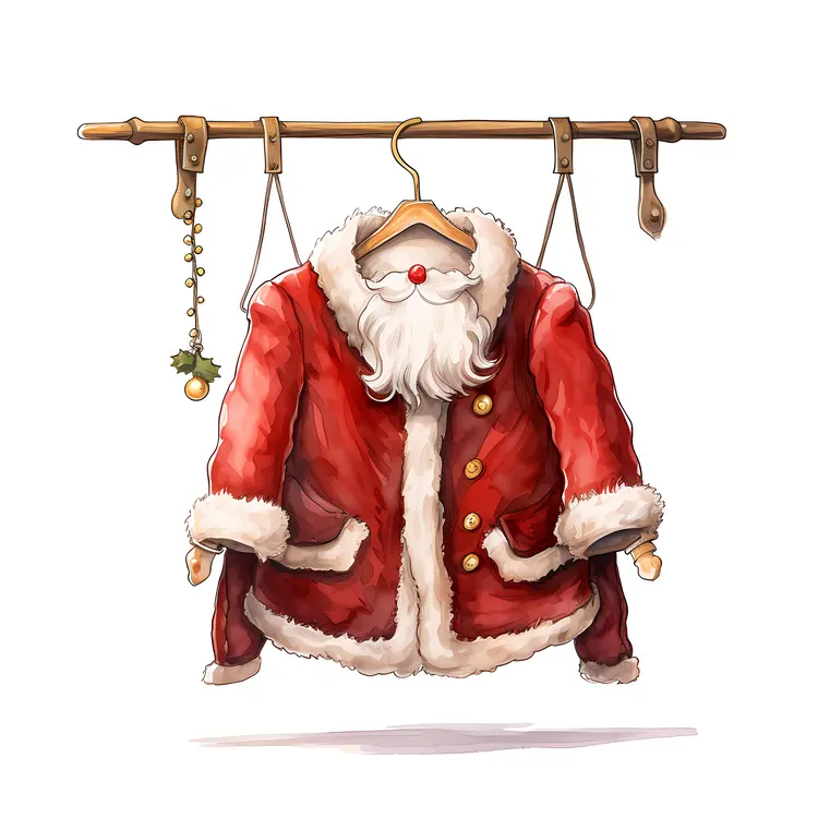 Red Santa Coat with Beard