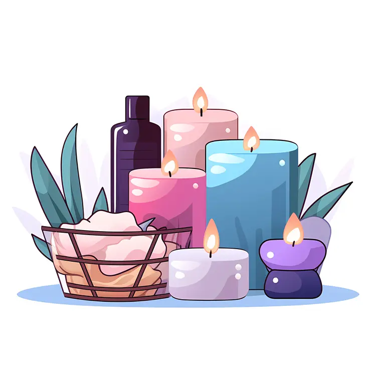 Candles and Plants on a Tray