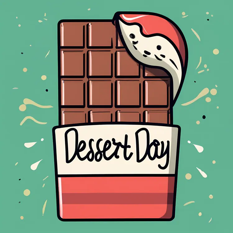Chocolate Bar with Dessert Day Label