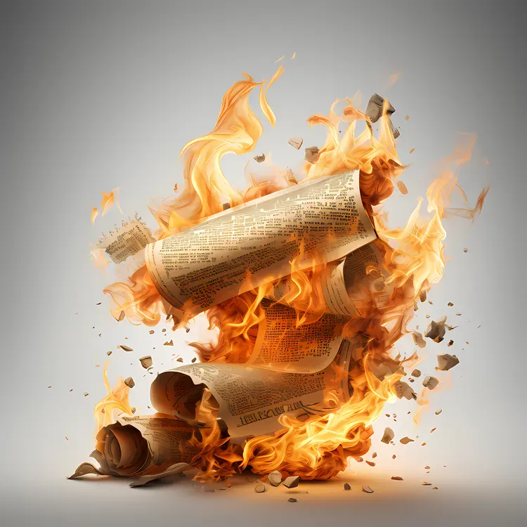 Burning Scrolls with Flames