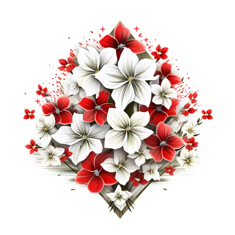 Exquisite Red and White Flower Bouquet