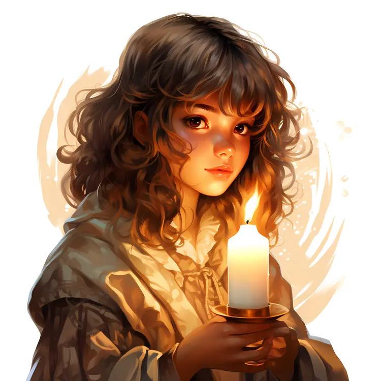 Girl Holding Candle