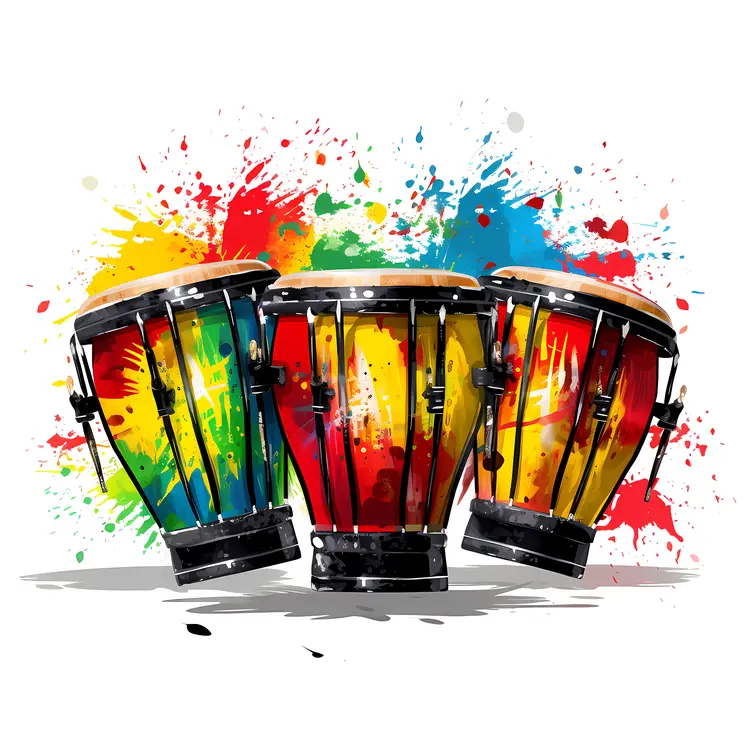 Colorful Conga Drums