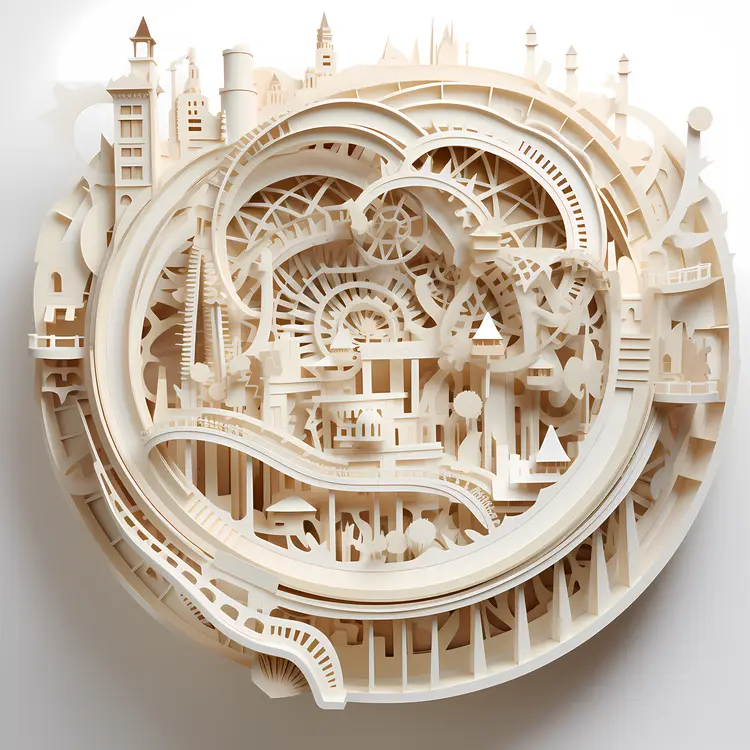 Intricate Roller Coaster Artwork