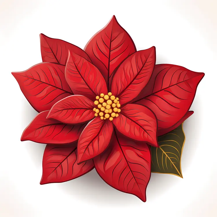 Beautiful Red Poinsettia for Christmas Decor