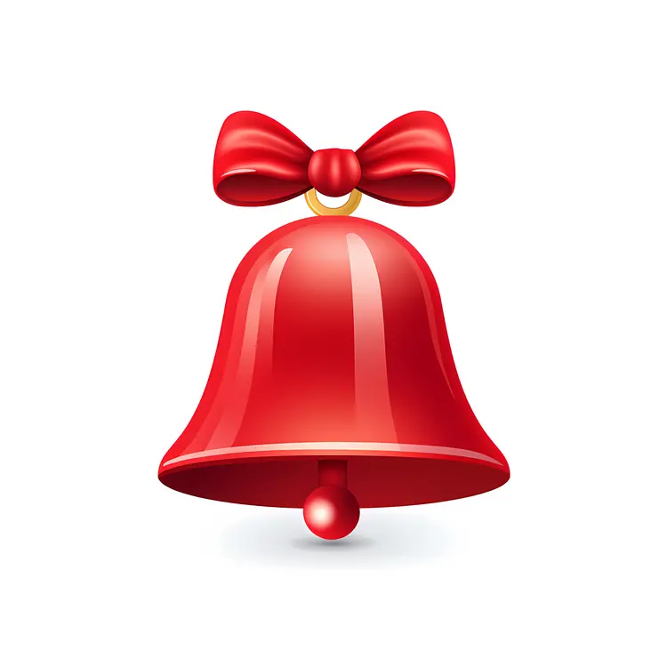 Red Bell with Bow Decoration