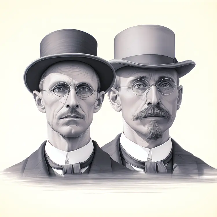 Two Men in Hats and Formal Attire