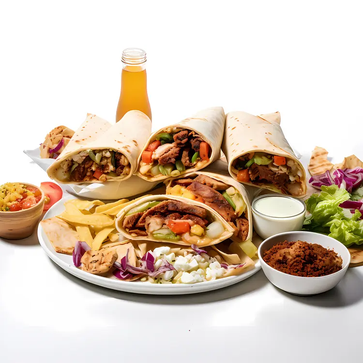 Variety of Burritos with Sides
