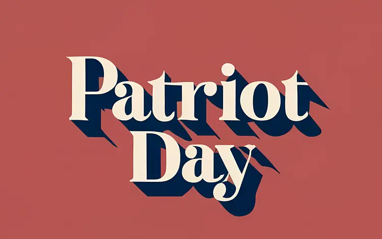 Patriot Day Text Design on Red Background