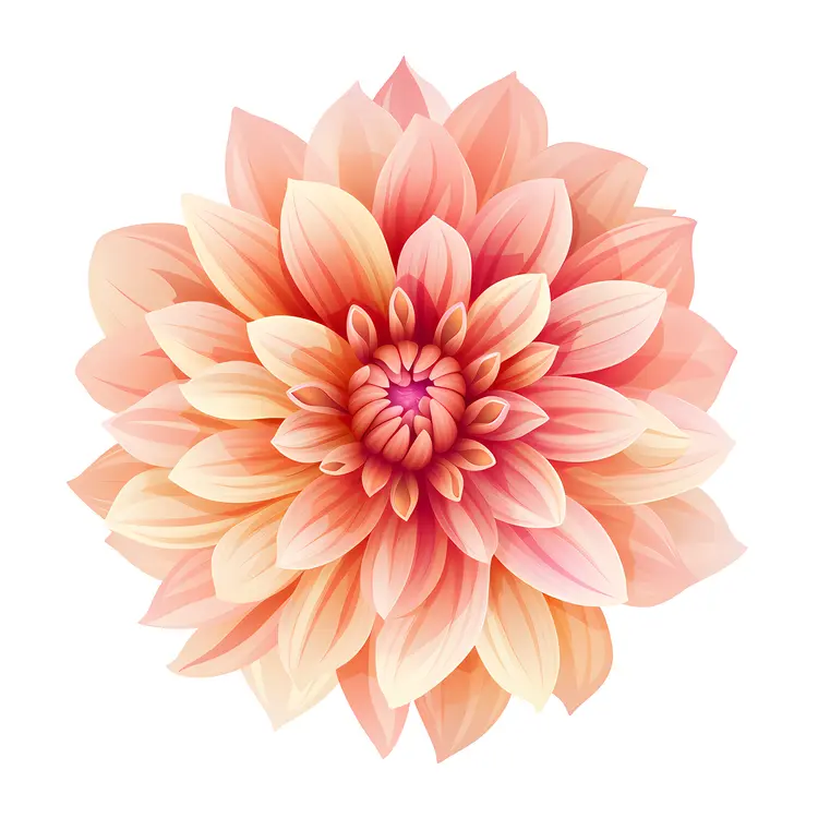 Beautiful Dahlia Flower Illustration